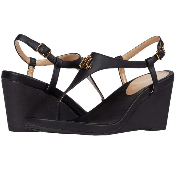 Lauren Ralph Lauren Women Jeannie Wedge Sandals Size 7M - Picture 2 of 6